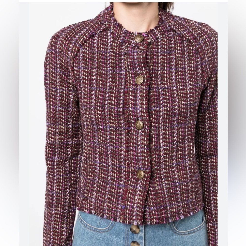 NWT RAG & BONE Tweed Jacket with Gold Buttons Size 2